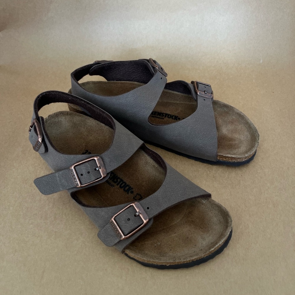 Birkenstock Roma Birkibuc Kids Size 33 (2-2.5 US) Color Mocha